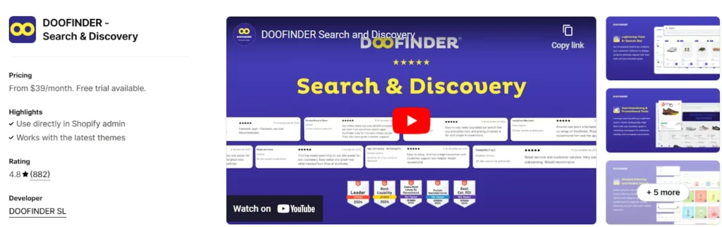 6. DOOFINDER ‑ Search & Discovery